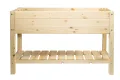 mgc24 Hochbeet Massiv L - Kiefernholz Natur rechteckig für Garten/Terrasse/Balkon - 118 x 40 x 78 cm - Thumbnail 1