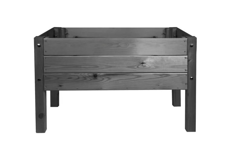 mgc24 Hochbeet Massiv XXL - Kiefernholz Natur quadratisch für Garten/Terrasse/Balkon - 119 x 79 x 78 cm – Bild 6