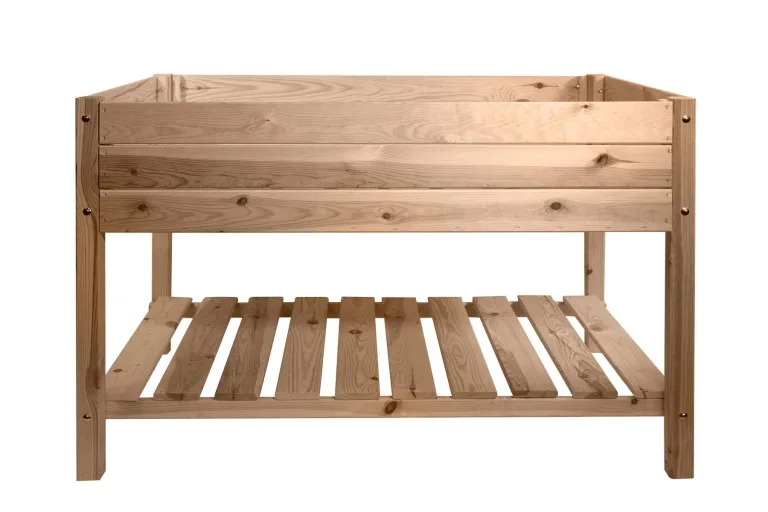 mgc24 Hochbeet Massiv XXL - Kiefernholz Natur quadratisch für Garten/Terrasse/Balkon - 119 x 79 x 78 cm – Bild 7
