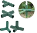 14 Stück Steckverbinder Rohrverbinder 3 Wege 4 Wege Verbindungsstücke, PVC Eckverbinder, für Gewächshäuser Rahmen Regale (Grün Set für 11mm) - Thumbnail 2