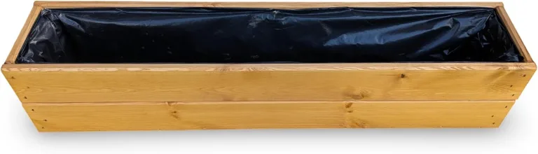 FKL Pflanzkasten aus Holz Pflanzkübel Kübel Kasten Garten Terrasse fertig montiert D27 (Eiche, 90 cm) – Bild 6