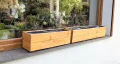 FKL Pflanzkasten aus Holz Pflanzkübel Kübel Kasten Garten Terrasse fertig montiert D27 (Eiche, 90 cm) - Thumbnail 8
