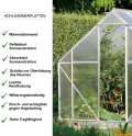 Floordirekt 10,25 m² Hohlkammerplatte - 14x Stegplatten 60,5 x 121 cm - Doppelstegplatten aus Polycarbonat - Hohlkammerplatten für Gewächshaus & Modellbau (Transparent, 4 mm) - Thumbnail 5