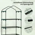 WOLTU Gewächshaus, Foliengewächshaus für Balkon Garten Terrasse, Tomatengewächshaus mit 4 Ablagen Tür, Winterfest stabil platzsparend, 69 x 158 x 49 cm, Weiß - Thumbnail 6