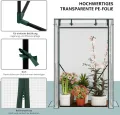 WOLTU Foliengewächshaus Tomatengewächshaus, PE-reissfeste, wasserdichte Plane mit Rolltor, für Garten, Terrasse, Hinterhof, 100x50x150/136cm, Weiß - Thumbnail 2