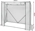 WOLTU Foliengewächshaus 130 g/m², PE halbtransparente Tomatengewächshaus, Plane wasserdicht wetterfest Mehrzwecktreibhaus Pflanzenhaus, Garten, Terrasse, Hinterhof, 200x77x146/169 cm, Weiß - Thumbnail 7