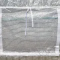 Outsunny Gewächshaus Gartentunnel Abm. 6 x 3 x 2 m Tür + 8 aufrollbare Fenster Stahl Plane PE hochdicht Weiß - Thumbnail 9