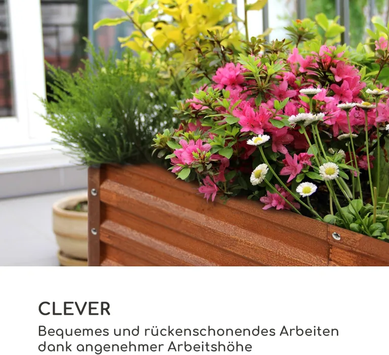 blumfeldt Rust Grow Hochbeet Gartenbeet, verzinktes Stahlblech, Materialstärke: 0,6 mm, einfache Montage, Rost-Finish, 200 x 60 x 100 cm (BxHxT) Rost – Bild 4