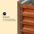 blumfeldt Rust Grow Hochbeet Gartenbeet, verzinktes Stahlblech, Materialstärke: 0,6 mm, einfache Montage, Rost-Finish, 200 x 90 x 100 cm (BxHxT) Rost - Thumbnail 5