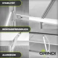 GRINDI - Gewächshaus klein 5,9 m² Viola IIII - Gartenhaus - Carport Aluminium - Dachfenster - Polycarbonat Hohlkammerplatten - Growzelt - Tomatengewächshaus - Anlehngewächshaus Winterfest - Thumbnail 3