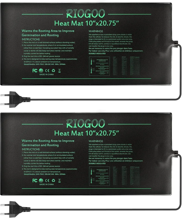 RIOGOO Heizmatte Wärmematte für Sämling Germination und Haustier,Wasserkultur-Samen-Reptil-Betriebsheizungs-Auflage mit Abschaltschutz sicher und haltbar 24 * 52cm CER bestätigt – Bild 1