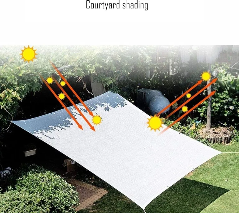 Schattiernetz WeißEs Schattennetz, Anti-Aging Sonnenschutznetz Atmungsaktives Uv-BestäNdiges 75% Pflanzen WäRmeisolations Netz,FüR Fensterbank Garten Balkon-Schattennetz (2mx3m/6.6ftx9.8ft) – Bild 5