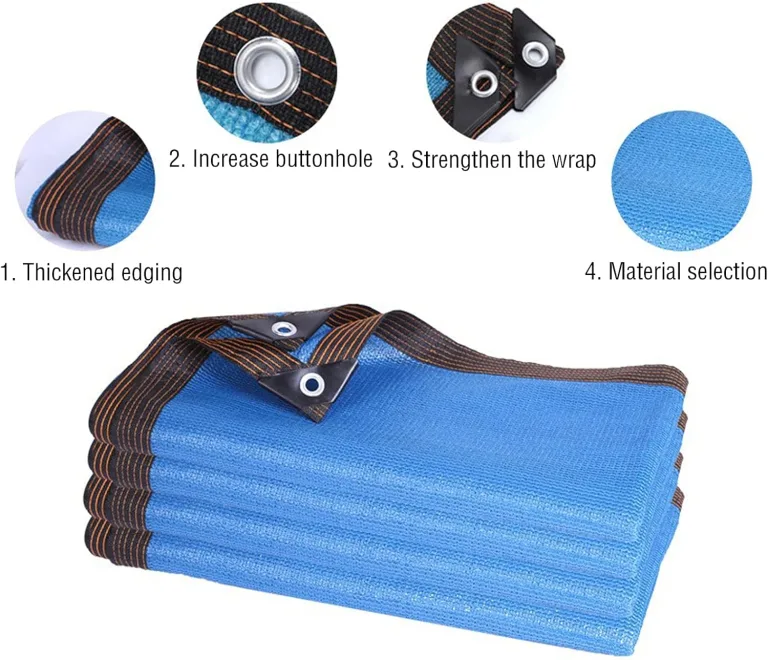 Uv-BestäNdiges 75% Pflanzen WäRmeisolations Netz,Anti-Aging Sonnenschutz Netz Atmungsaktives,Schattiernetz Blau Schattiernetz,FüR Fensterbank Garten Balkon-Schattennetz (7mx7m/23ftx23ft) – Bild 8