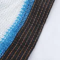 Hagelnetz Outdoor Verdickung Garten Schatten 75% Uv Blockieren,Sunblock Shade Cloth WeißE Und Blaue Streifen Schattiernetz,Benutzt FüR Courtyard Balcony WäRmeisolierung (8mx10m/26.3ftx32.8ft) - Thumbnail 3