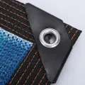 Hagelnetz Outdoor Verdickung Garten Schatten 75% Uv Blockieren,Sunblock Shade Cloth WeißE Und Blaue Streifen Schattiernetz,Benutzt FüR Courtyard Balcony WäRmeisolierung (8mx10m/26.3ftx32.8ft) - Thumbnail 4
