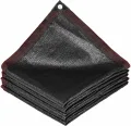 Outdoor Schattiernetz,Verdickte VerschlüSselung 12 Stiche Schattiernetz,90% Uv Blockieren GewäChshaus Plane Sonnensegel,FüR GewäChshäUser Balkon Patio-Rasen Schwarz (2mx3m/6.6ftx9.8ft) - Thumbnail 1