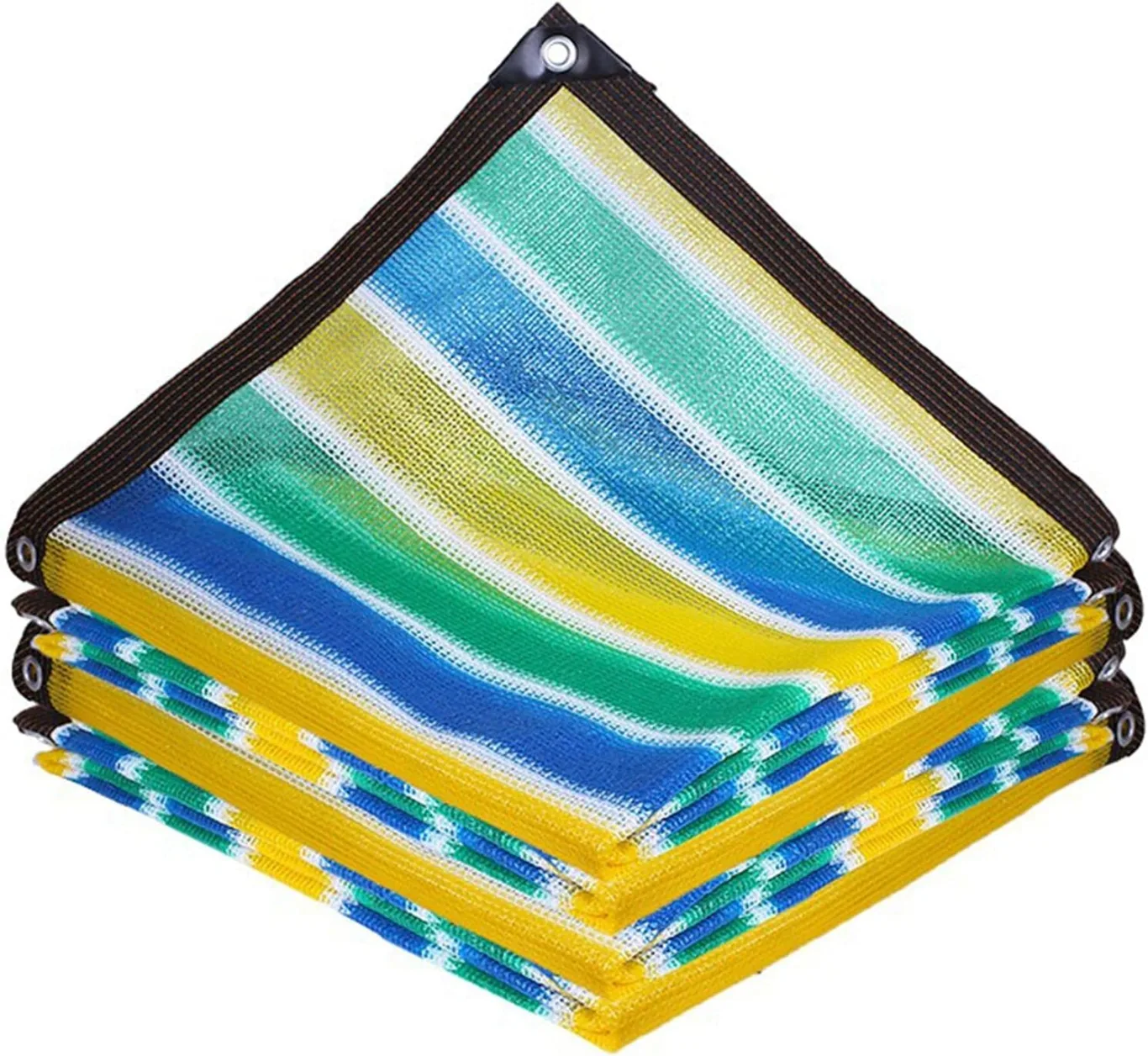 Wird Verwendet, Um Ultraviolette Strahlen Zu Blockieren,Sunblock Shade Cloth Farbstreifen Schattiernetz Hagelnetz Verdickung Garten Schatten 75%,FüR Courtyard Balcony (2mx3m/6.6ftx9.8ft) - Bild 1