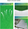 Anti-Aging Sonnenschutz Netz Atmungsaktives,Schattiernetz Grün Schattiernetz Uv-BestäNdiges 75% Pflanzen WäRmeisolations Netz,FüR Fensterbank Garten Balkon-Schattennetz (2mx3m/6.6ftx9.8ft) - Thumbnail 9