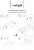 needs&wants® Großes Hochbeet aus Holz für Garten Balkon Terrasse, Pflanzkasten Bausatz XL rechteckig schmal mit Vlies-Folie, Kräuterbeet Pflanzenkasten deko, 121 x 63 x 75 cm, dunkel-braun - Thumbnail 7