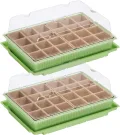 WELLGRO Mini Gewächshaus für Balkon & Garten für 24 Pflanzen – kleines Gewächshaus aus Kunststoff – Mini Treibhaus für Pflanzen, Kräuter & Anzucht, Stückzahl:2 Stück - Thumbnail 1