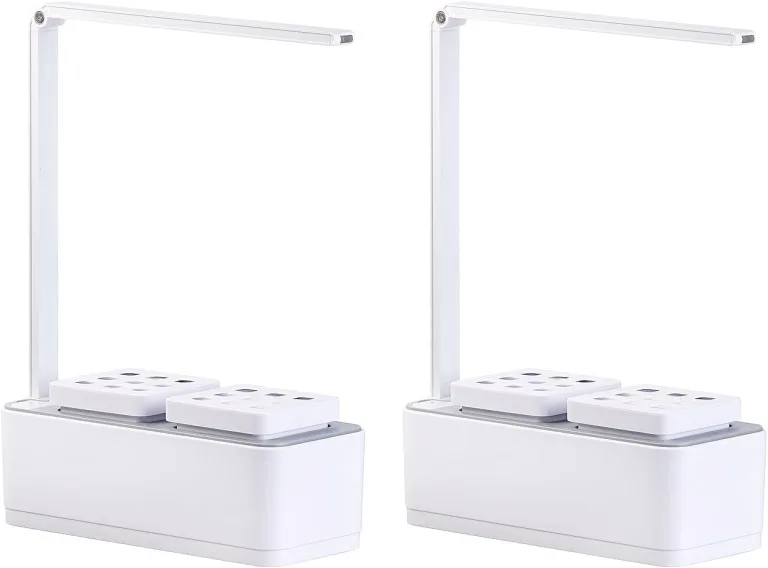 Carlo Milano Pflanzen Anzucht Lampe: 2er Set ganzjahres Gewächs- & Anzucht-Stationen, LEDs, Timer, 1,5 l (Pflanzen Lampe LED, Mini Stationen, Wasserspender) – Bild 1