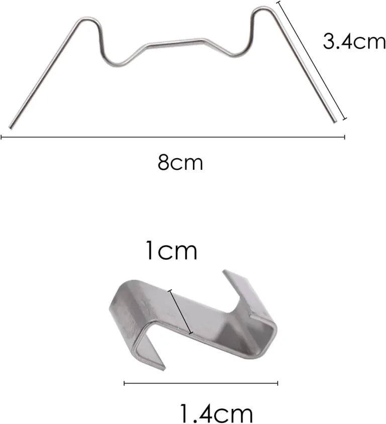 TRIXES 100 Stück Gewächshausklammern für die Befestigung von Gewächshausfenstern/Glas-, Kunststoff-, Polycarbonat-, Plexiglasscheiben -Aluminiumzubehör für die Fensterersatzklammer in Gewächshäusern – Bild 2
