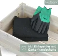 holz4home® Hochbeet inkl. Vlies-, Einlegevlies Naturholz Tanne Grauweiß | 80x37x78 cm I Hochwertiges Tannenholz I Ideal für den kleinen Garten, Terrasse oder Balkon - Thumbnail 6
