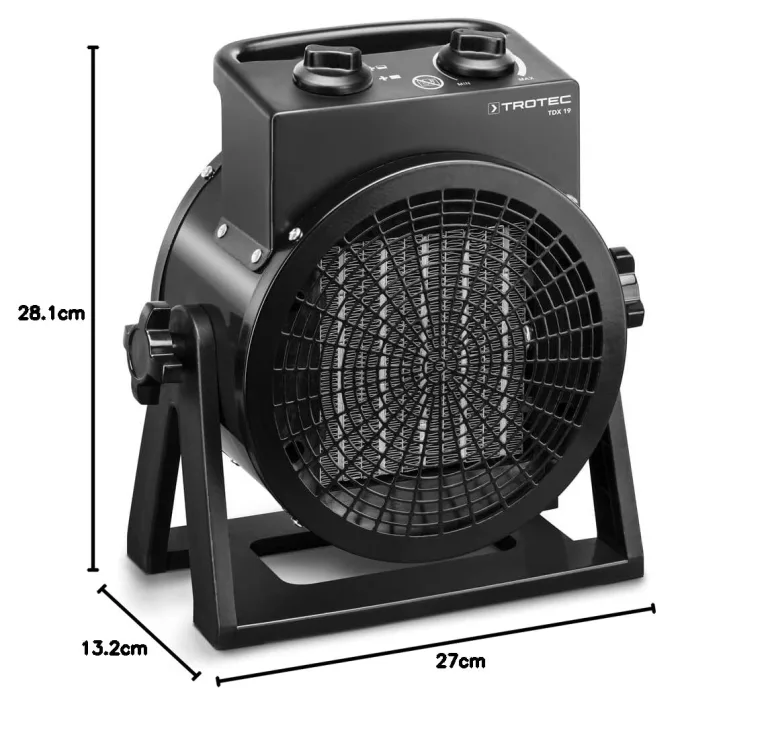 TROTEC Keramik Heizlüfter TDX 19 – Heizleistung 1,5 kW / 3 kW – Luftmenge 200 m³/h – Heizung – Bild 8