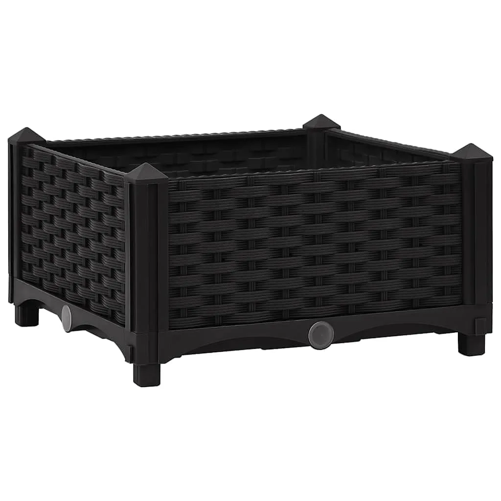 vidaXL Hochbeet Pflanzkasten Blumenkasten Gemüsebeet Pflanzbeet Blumenbeet Frühbeet Gartenbeet Pflanzkübel Blumenkübel 40x40x23cm Polypropylen - Bild 1