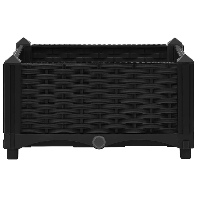 vidaXL Hochbeet Pflanzkasten Blumenkasten Gemüsebeet Pflanzbeet Blumenbeet Frühbeet Gartenbeet Pflanzkübel Blumenkübel 40x40x23cm Polypropylen – Bild 6