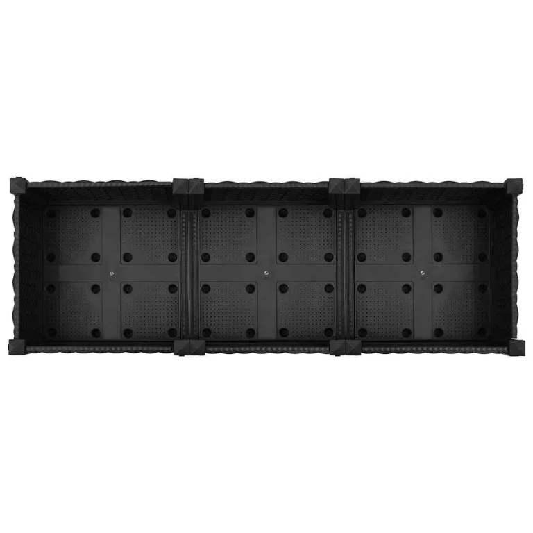 vidaXL Hochbeet Pflanzkasten Blumenkasten Gemüsebeet Pflanzbeet Blumenbeet Frühbeet Gartenbeet Pflanzkübel Blumenkübel 120x40x23cm Polypropylen – Bild 8