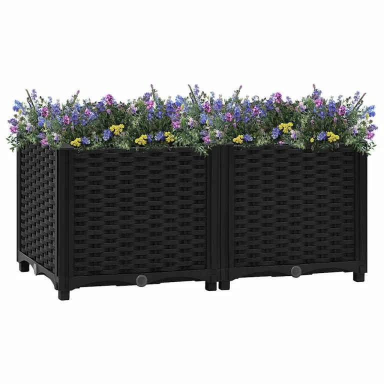 vidaXL Hochbeet 80 x 40 x 38 cm Polypropylen – Bild 2
