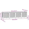 vidaXL Hochbeet Pflanzkasten Blumenkasten Gemüsebeet Pflanzbeet Blumenbeet Frühbeet Gartenbeet Pflanzkübel Blumenkübel 160x40x38cm Polypropylen - Thumbnail 3