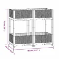 vidaXL Hochbeet Pflanzkasten Blumenkasten Gemüsebeet Pflanzbeet Blumenbeet Frühbeet Gartenbeet Pflanzkübel Blumenkübel 80x40x71cm Polypropylen - Thumbnail 3