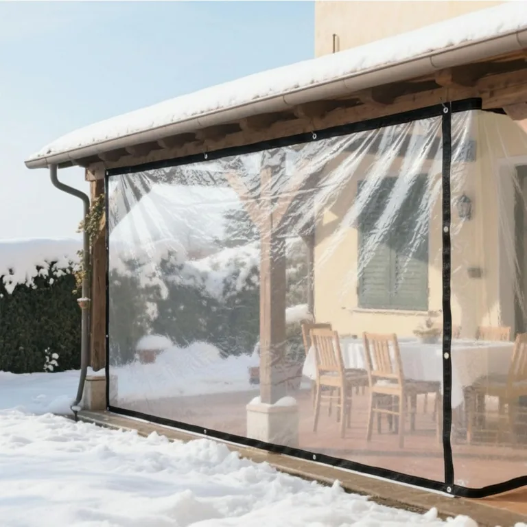 BeGrit 3M x 4M wasserdichte Transparente Plane mit Ösen Wetterfeste Plane Transparente Strapazierfähige Vordächer und Planen enthalten Spanngummi für Gartenmöbel Pflanzen Gewächshaus Pet Hutch Dach – Bild 1