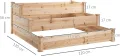 Outsunny Hochbeet 3-stufige Gartenbeet Pflanzenbeet Kräuterbeet Blumentreppe für Balkon Garten Natur Tannenholz 120 x 120 x 56 cm - Thumbnail 7