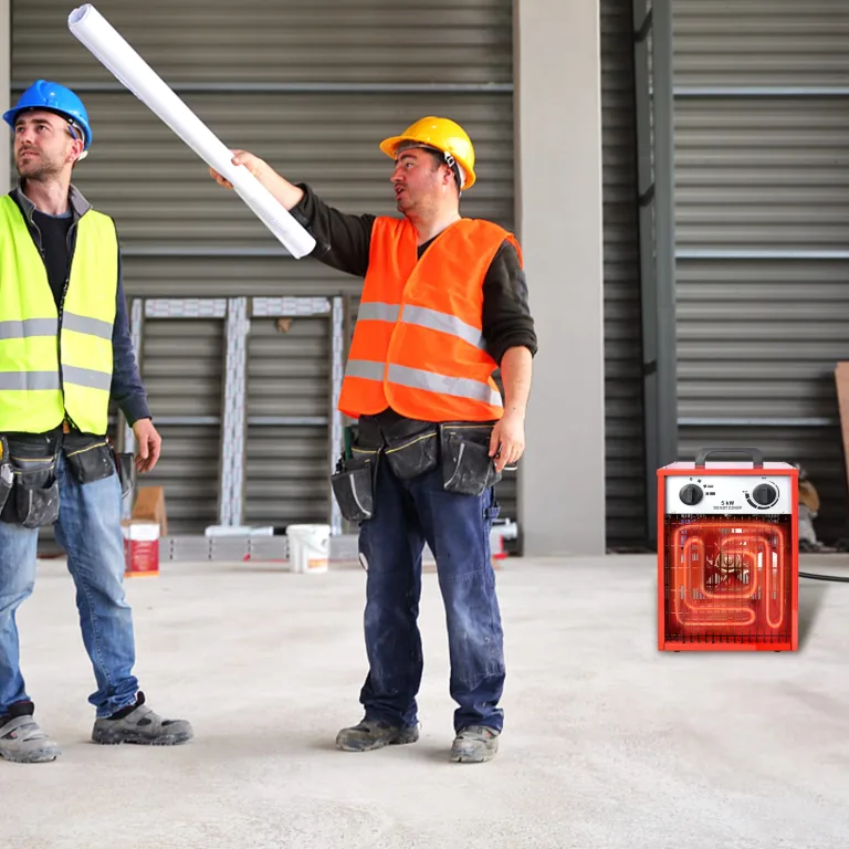 XMTECH Heizlüfter Elektroheizung 5kW 400V - Bauheizer Elektroheizer Heizstrahler Heizgeraet Heizgebläse, 3 Heizstufen mit Netzkabel – Bild 9