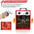XMTECH Heizlüfter Elektroheizung 5kW 400V - Bauheizer Elektroheizer Heizstrahler Heizgeraet Heizgebläse, 3 Heizstufen mit Netzkabel - Thumbnail 5