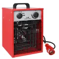XMTECH Heizlüfter Elektroheizung 5kW 400V - Bauheizer Elektroheizer Heizstrahler Heizgeraet Heizgebläse, 3 Heizstufen mit Netzkabel - Thumbnail 1