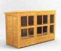 Powersheds Pultdach Holz-Gewächshaus mit Sicherheitsfunktionen, PVC-Fensterbänke, Tür & Fenster anpassbar, aus 12 mm extra dickem Qualitätsholz & gehärtetem Glas - Thumbnail 5