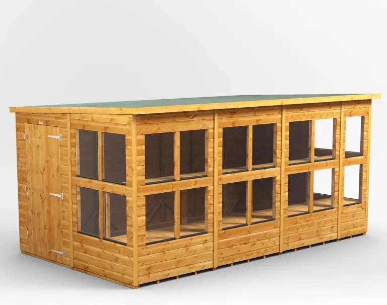 Powersheds Pultdach Holz-Gewächshaus mit Sicherheitsfunktionen, PVC-Fensterbänke, Tür & Fenster anpassbar, aus 12 mm extra dickem Qualitätsholz & gehärtetem Glas – Bild 7
