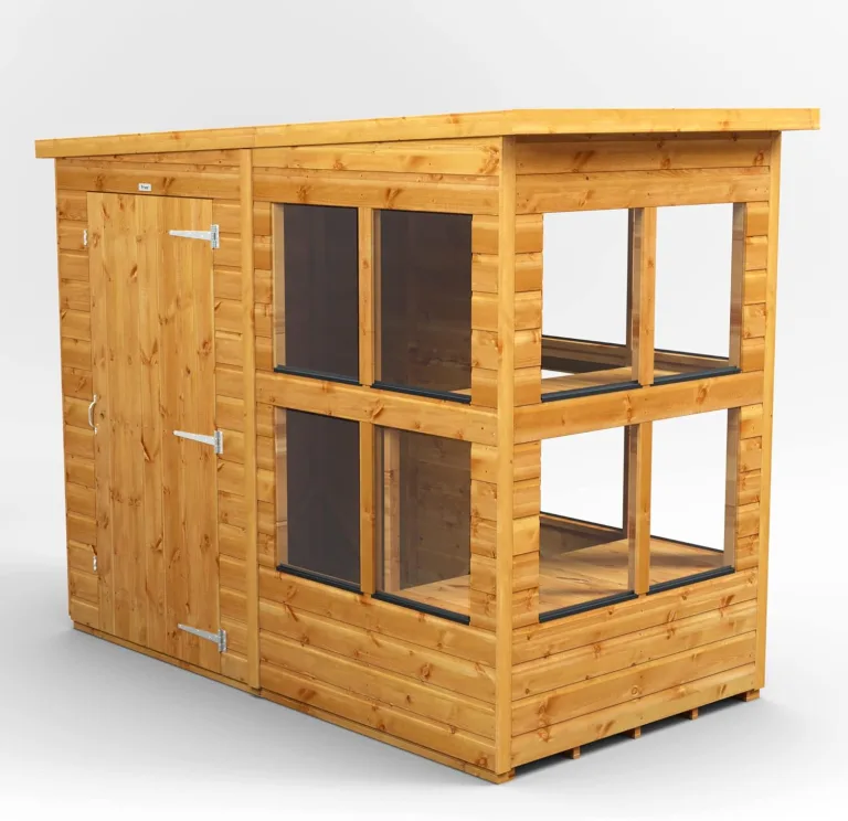 Powersheds Wooden 4 x 8 Wooden shed. Power Pent 4x8 Potting shed Greenhouse