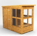 Powersheds Wooden 4 x 8 Wooden shed. Power Pent 4x8 Potting shed Greenhouse - Thumbnail 1