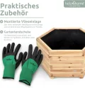 holz4home® Outdoor Pflanzkübel XL I 6-Eckig aus Tannenholz I inkl. Gartenhandschuhe & Vlies I Blumentopf Terrasse aus Holz I Pflanzkasten Pflanztopf Blumenkübel Balkon - Thumbnail 5