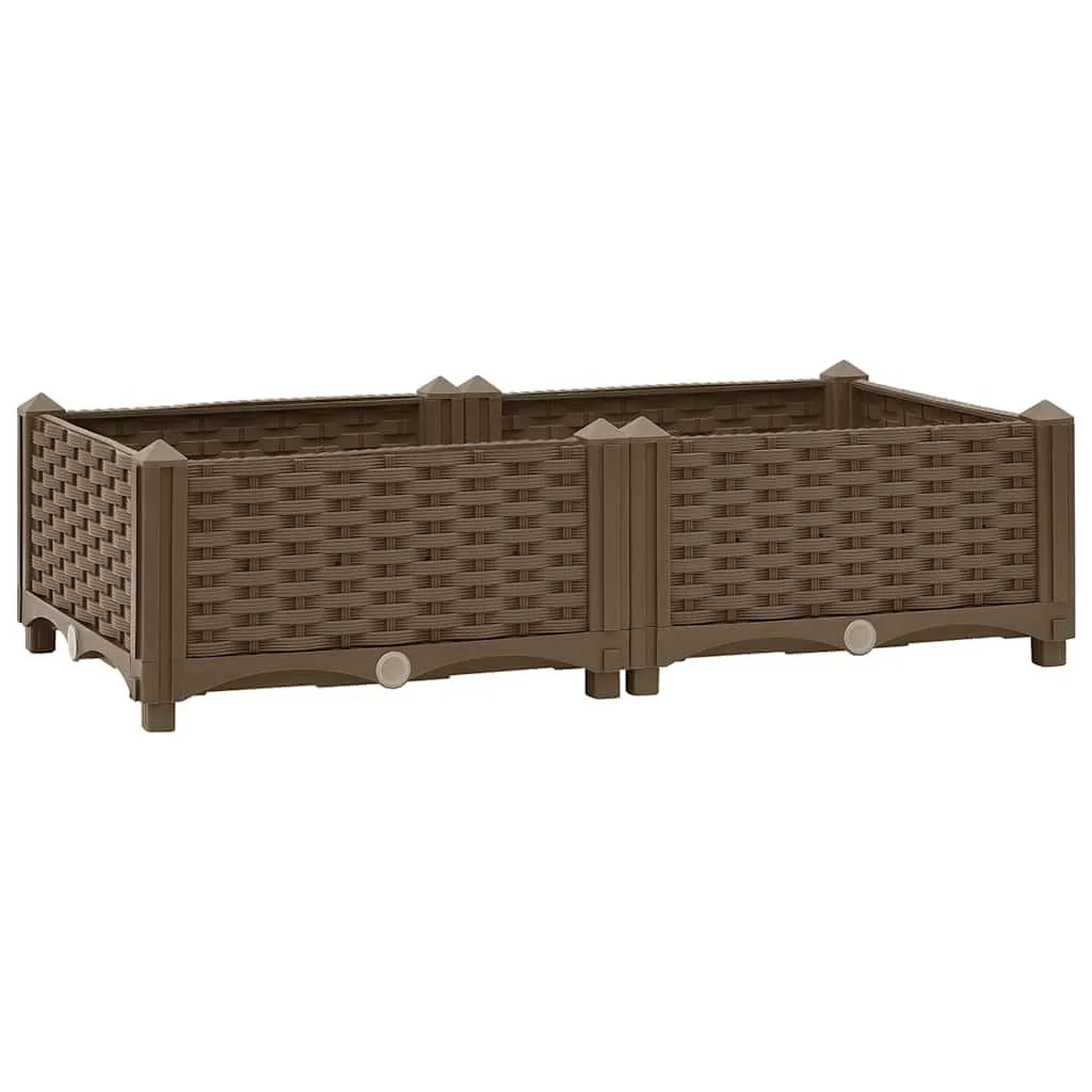 vidaXL Hochbeet Pflanzkasten Pflanzbeet Gemüsebeet Blumenbeet Blumenkasten Frühbeet Gartenbeet Blumenkübel Pflanzkübel 80x40x23cm Polypropylen - Bild 1