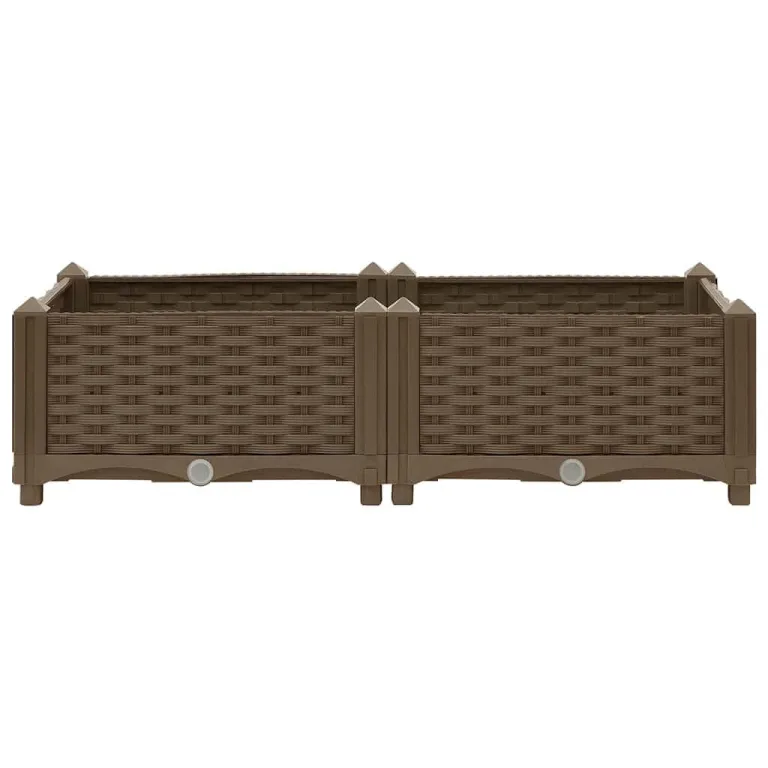 vidaXL Hochbeet Pflanzkasten Pflanzbeet Gemüsebeet Blumenbeet Blumenkasten Frühbeet Gartenbeet Blumenkübel Pflanzkübel 80x40x23cm Polypropylen – Bild 6
