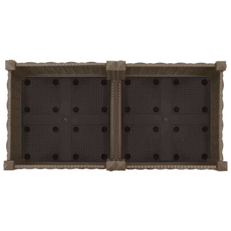 vidaXL Hochbeet Pflanzkasten Pflanzbeet Gemüsebeet Blumenbeet Blumenkasten Frühbeet Gartenbeet Blumenkübel Pflanzkübel 80x40x23cm Polypropylen – Bild 8