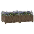 vidaXL Hochbeet Pflanzkasten Pflanzbeet Gemüsebeet Blumenbeet Blumenkasten Frühbeet Gartenbeet Blumenkübel Pflanzkübel 80x40x23cm Polypropylen - Thumbnail 2