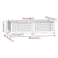 vidaXL Hochbeet Pflanzkasten Pflanzbeet Gemüsebeet Blumenbeet Blumenkasten Frühbeet Gartenbeet Blumenkübel Pflanzkübel 80x40x23cm Polypropylen - Thumbnail 3