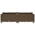 vidaXL Hochbeet Pflanzkasten Pflanzbeet Gemüsebeet Blumenbeet Blumenkasten Frühbeet Gartenbeet Blumenkübel Pflanzkübel 80x40x23cm Polypropylen - Thumbnail 6